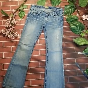 BKE jeans, sweet distressed jeans 28x29.5